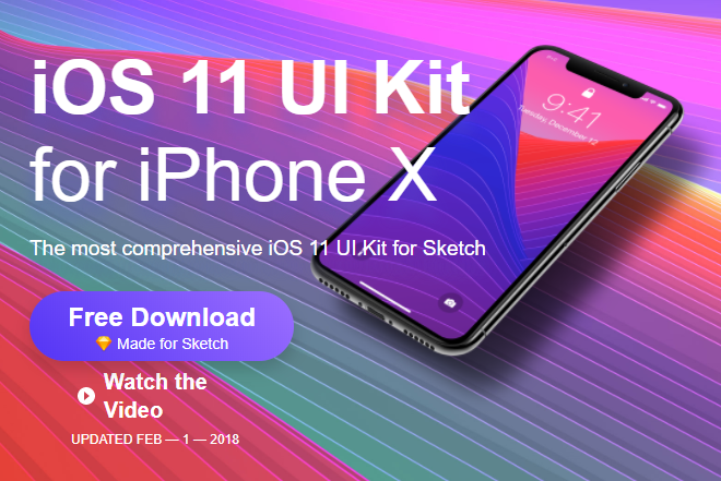 iOS 11 UI Kit for iPhone X